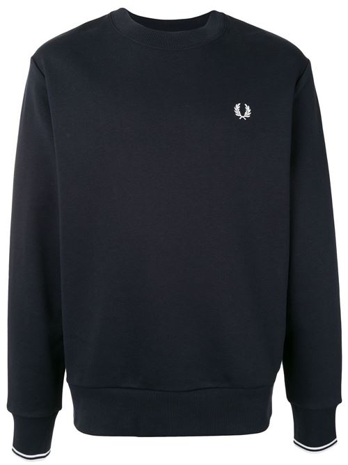 felpa uomo girocollo navy FRED PERRY | M7535248